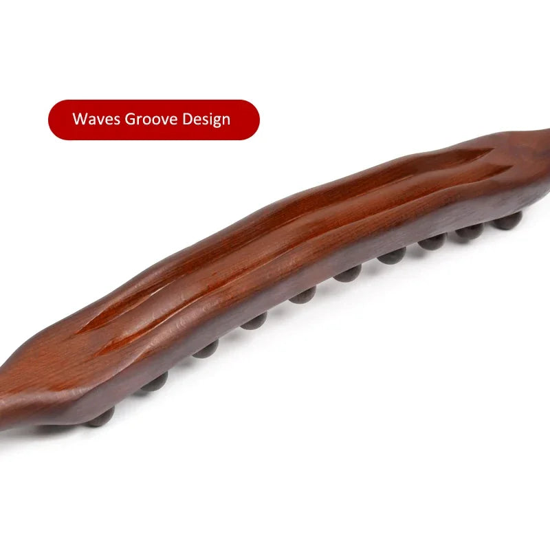 Carbonized Wood Lymphatic Drainage Massager Wooden Gua Sha Massage Stick Neck Back Relaxation Guasha Tool Body Anti Cellulite