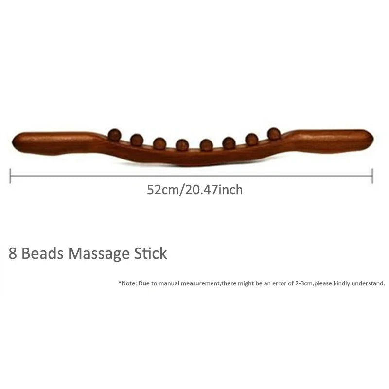 Carbonized Wood Lymphatic Drainage Massager Wooden Gua Sha Massage Stick Neck Back Relaxation Guasha Tool Body Anti Cellulite