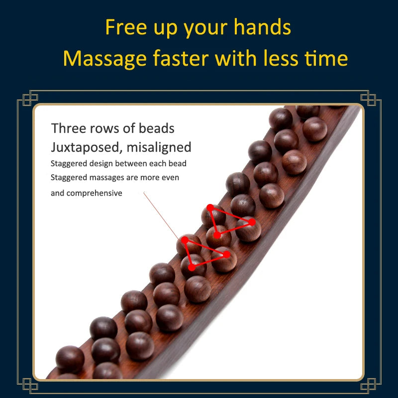 Carbonized Wood Lymphatic Drainage Massager Wooden Gua Sha Massage Stick Neck Back Relaxation Guasha Tool Body Anti Cellulite