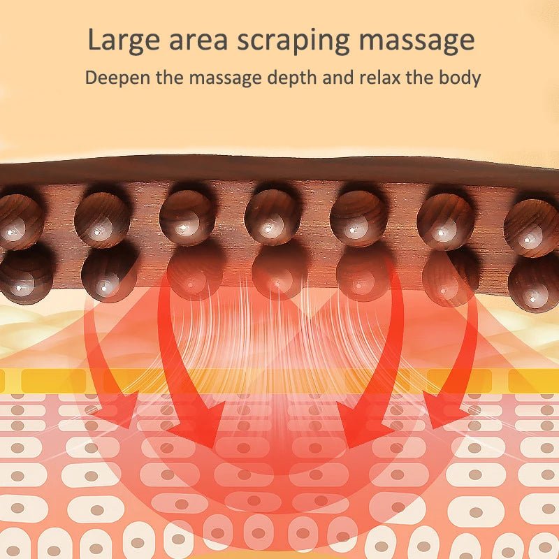Carbonized Wood Lymphatic Drainage Massager Wooden Gua Sha Massage Stick Neck Back Relaxation Guasha Tool Body Anti Cellulite