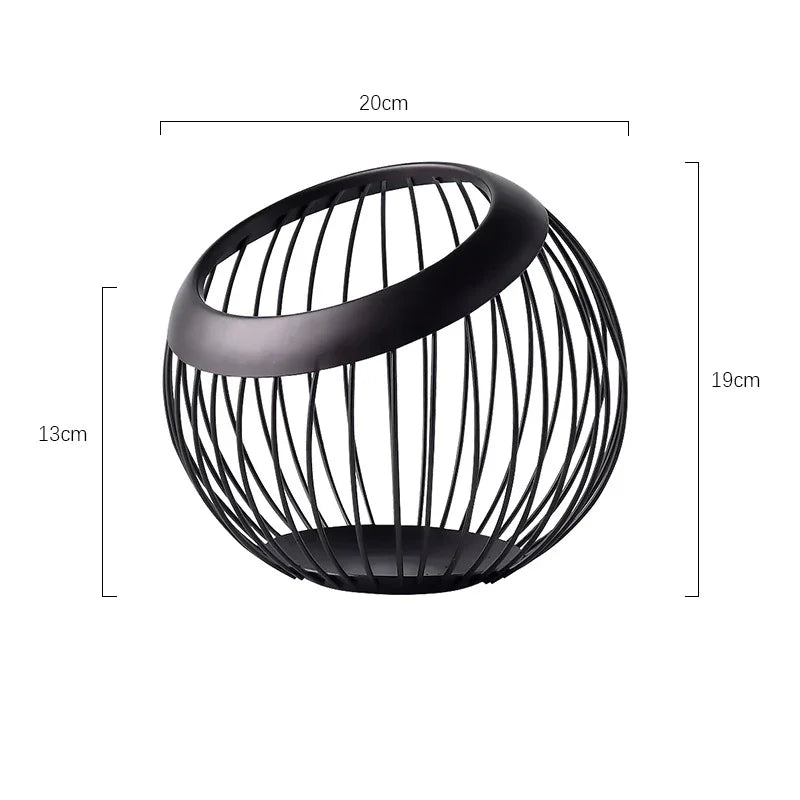 Iron Storage Fruit Plate Drain Basket Egg Vegetable Storage Bowls Nordic Snack Candy Fruit Basket Kitchen Home Storage Organizer