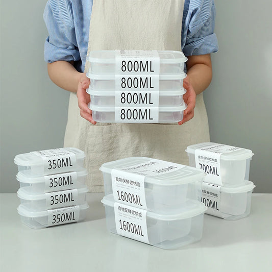 Airtight Food Storage Container- Ideal for Freezing Meat, Fruit and Vegetables in a Plastic Crate with Cover